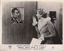 MAKE WAY FOR A LADY 10 x 8" Original Movie Photo - HERBERT MARSHALL (1936)