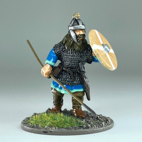 Viking with spear shield - spear,