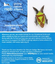 RSPB Pin Badge GNaH Hawthorn