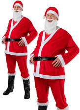 6pc Deluxe Velour Santa Suit