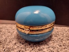 Blue Ceramic Trinket Box with