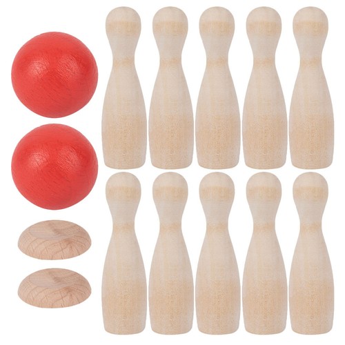 Wooden bowling toys - bowling, assorted
