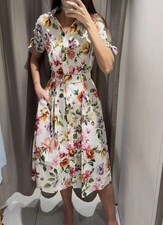 ZARA NEW WOMAN BELTED FLORAL