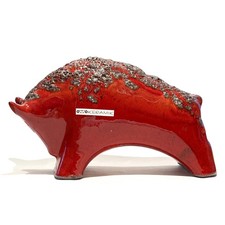 Large Otto Keramik Bull in Red