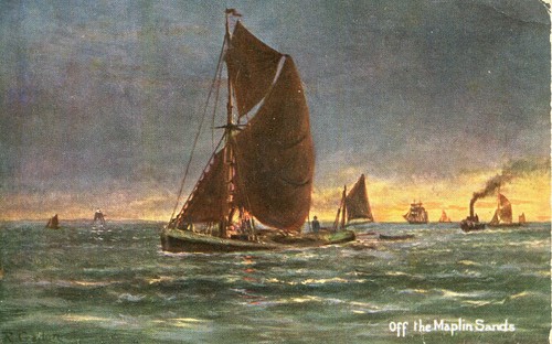 1920s postcard fishing - , fleet