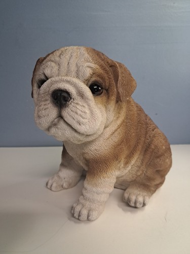 Vtg resin bulldog figure - resin,