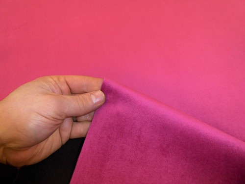 Fuchsia pink plush plain - plush,