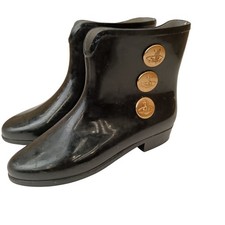 Melissa Vivienne Westwood Boots Size UK 5 Black Women's Short Buttoned Preloved