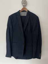 Next Navy speckled suit 46r 38r