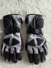 Belstaff Motorcycle Gloves Motorbike Size Medium Used in VGC Black/Grey Leather 