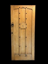 Large Solid Oak Front Door Old