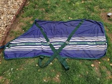 Used 4'2" Masta Sheet Horse Rug pony Navy and Green stripes