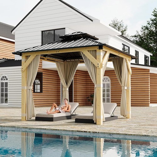 Outdoor wooden gazebo 10x10 - gazebo,