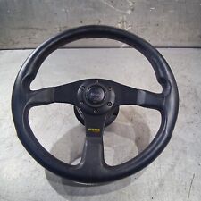 Fits:Renault Clio Mk2 2001-2006 MOMO Leather 3 Spoke 350mm Steering Wheel & Boss