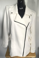 ATMOSPHERE Biker Style Cream Jacket Size  UK 10