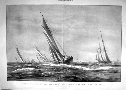 Original old antique print - original,