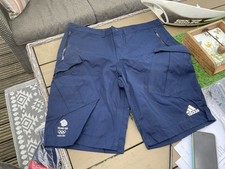 ADDIDAS MENS CARGO SHORTS LONDON OLYMPICS TEAM GB 2012 NEW WITH TAGS SIZE 36”