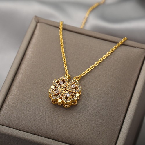 Clover pendant necklace 18k - clover,