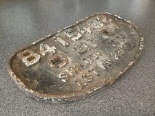 Original Railway Wagon D Plate
