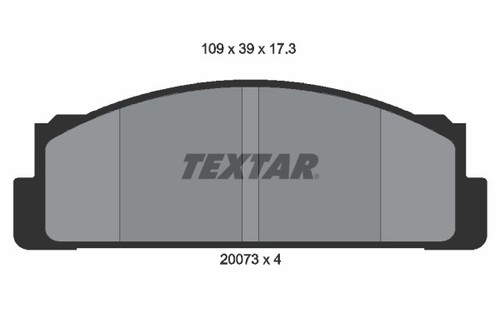 Textar 2007304 brake pad set - textar,
