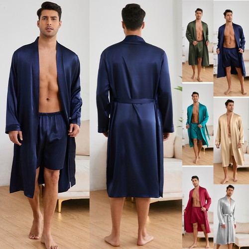 Mens satin kimono - uk,