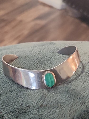 Malachite silver bracelet - malachite,