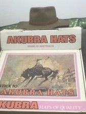 Akubra Bogart fedora hat 58cm