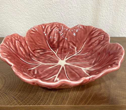 Pink cabbage leaf ceramic - pink,