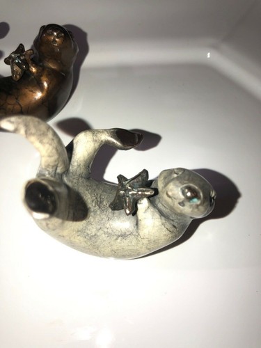 Sea otter bronze fine - bronze, art