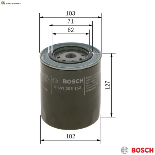 Oil filter 451 - 203, for