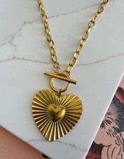 Chunky Heart Pendant Necklace