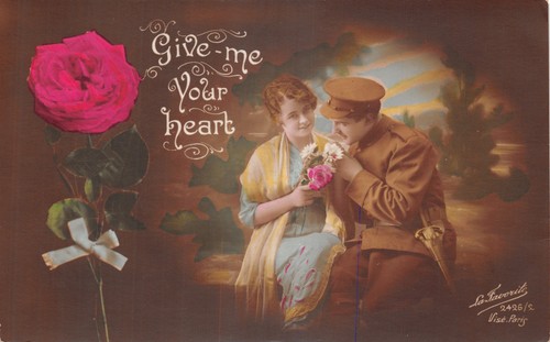 World war romatic postcard - 1,