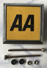 Vintage Silver Metal AA Badge