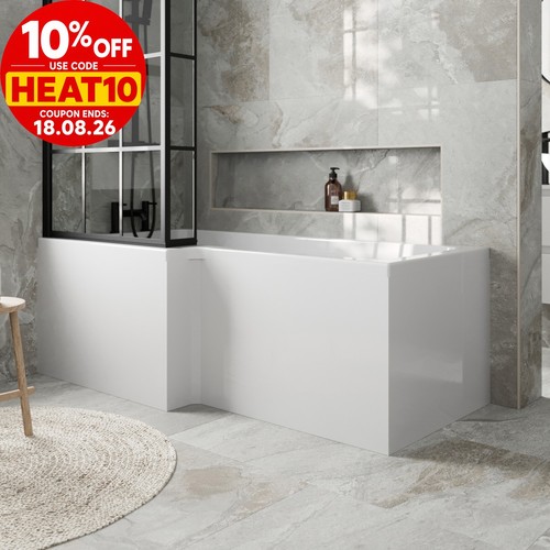 Shaped shower bath front - l,