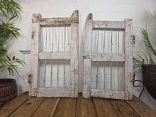 Old Pair Vintage Reclaimed Indian Wooden Iron Saloon Doors Shutters Garden Gates