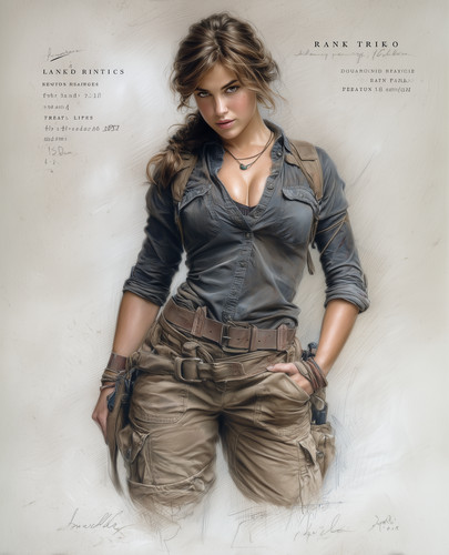 Lara croft gray shirt - lara, in