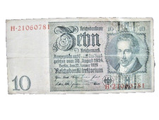 Germany 10 Mark Banknote 1929