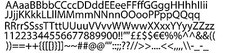 2cm Letters and numbers Upper