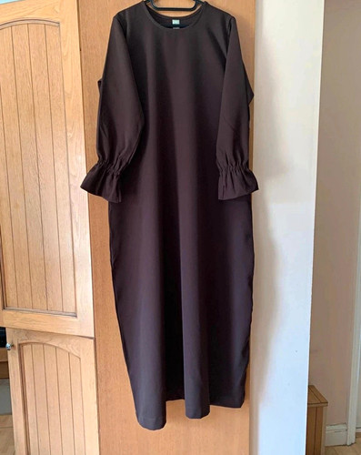 Women brown midi dress m - women’s,