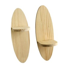 2x Oval Floated Shelf for