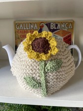 Sunflower Hand Knitted/Crochet Tea Cosy for a medium sized teapot ?