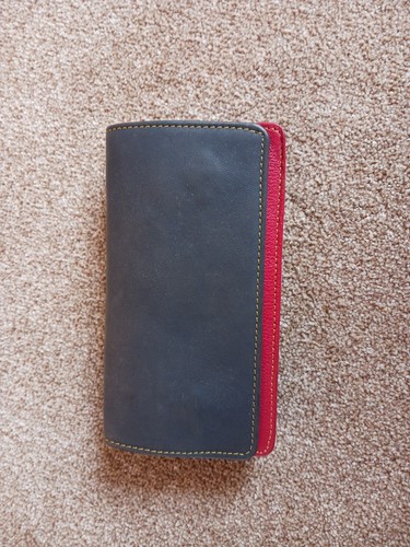 Leather colourful purse with - colourful,