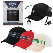 Callaway Golf Gift Set - Baseball Hat Cap Tees Magnetic Ball Marker Club Brush