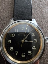 ROAMER BREVETE 17 JEWEL SHOCK RESIST 215999-180459 VINTAGE WATCH BLACK/GOLD DIAL