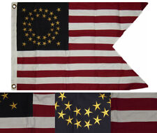 COTTON Union Cavalry Guidon 2x3 ft Embroidered Flag Civil War 35 Star Army 