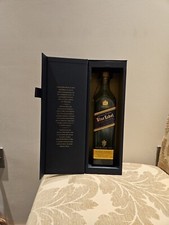 1 empty bottles and box of Johnnie walker Blue Label scotch whiskey 700ml.