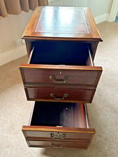 Reproduction wooden 2 drawer filing cabinet