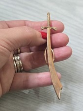 Stratton Imitation Sword Scimitar Tie Pin Vintage Gold Plated