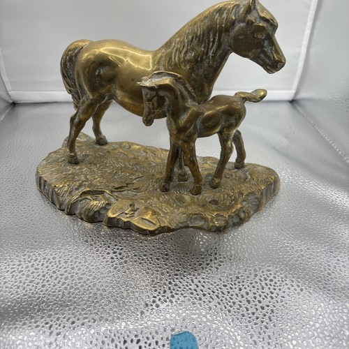 Antique heavy brass horse - antique,