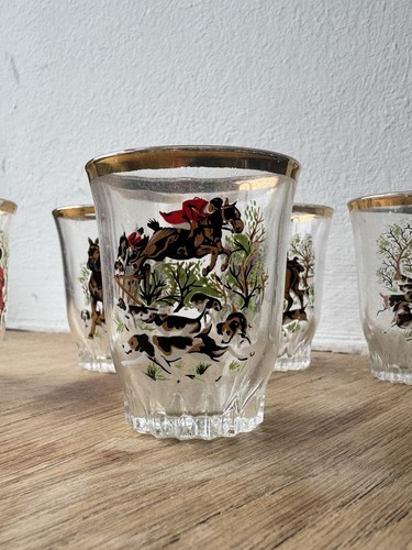 Vintage hunting shot glasses - vintage,